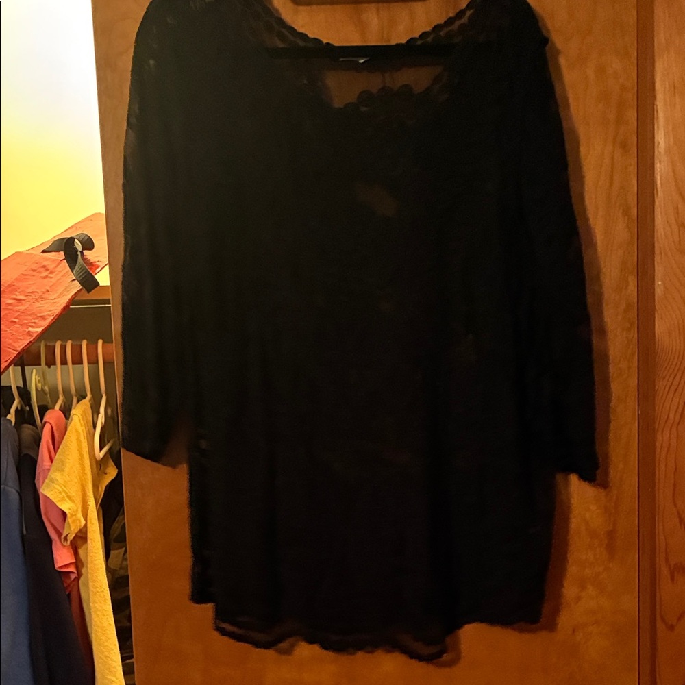 Maurices Black Lace Women's Blouse